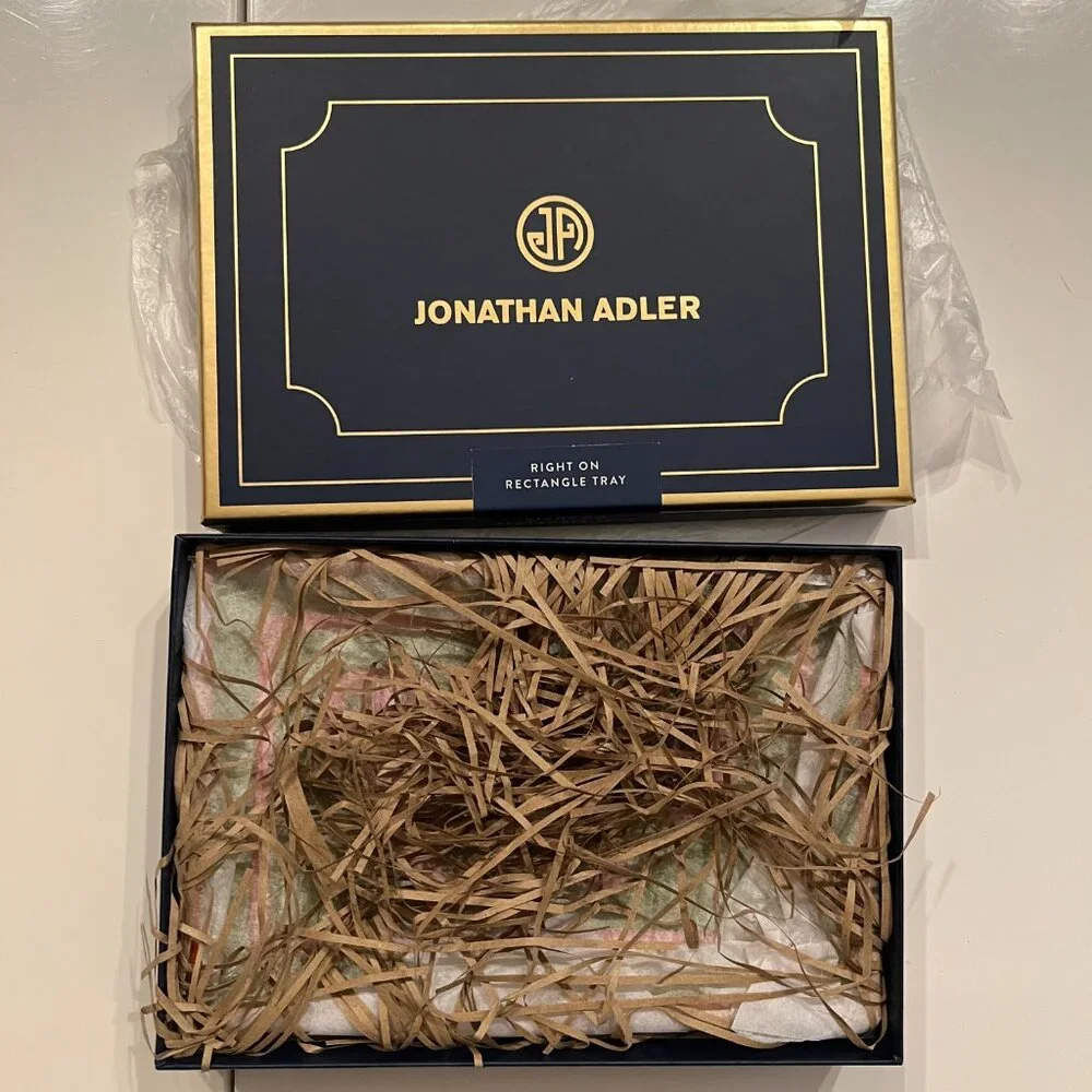 Jonathan Adler Right‎ On Rectangle Tray Deep Thoughts Porcelain Decor
